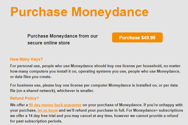 Moneydance-Pricing