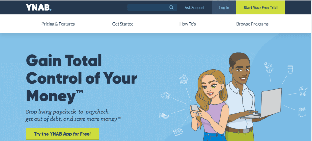 YNAB-Homepage