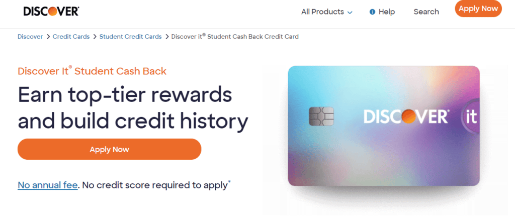 Discover it Student Cash Back Card