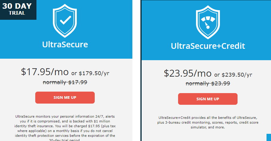 Identity Force pricing